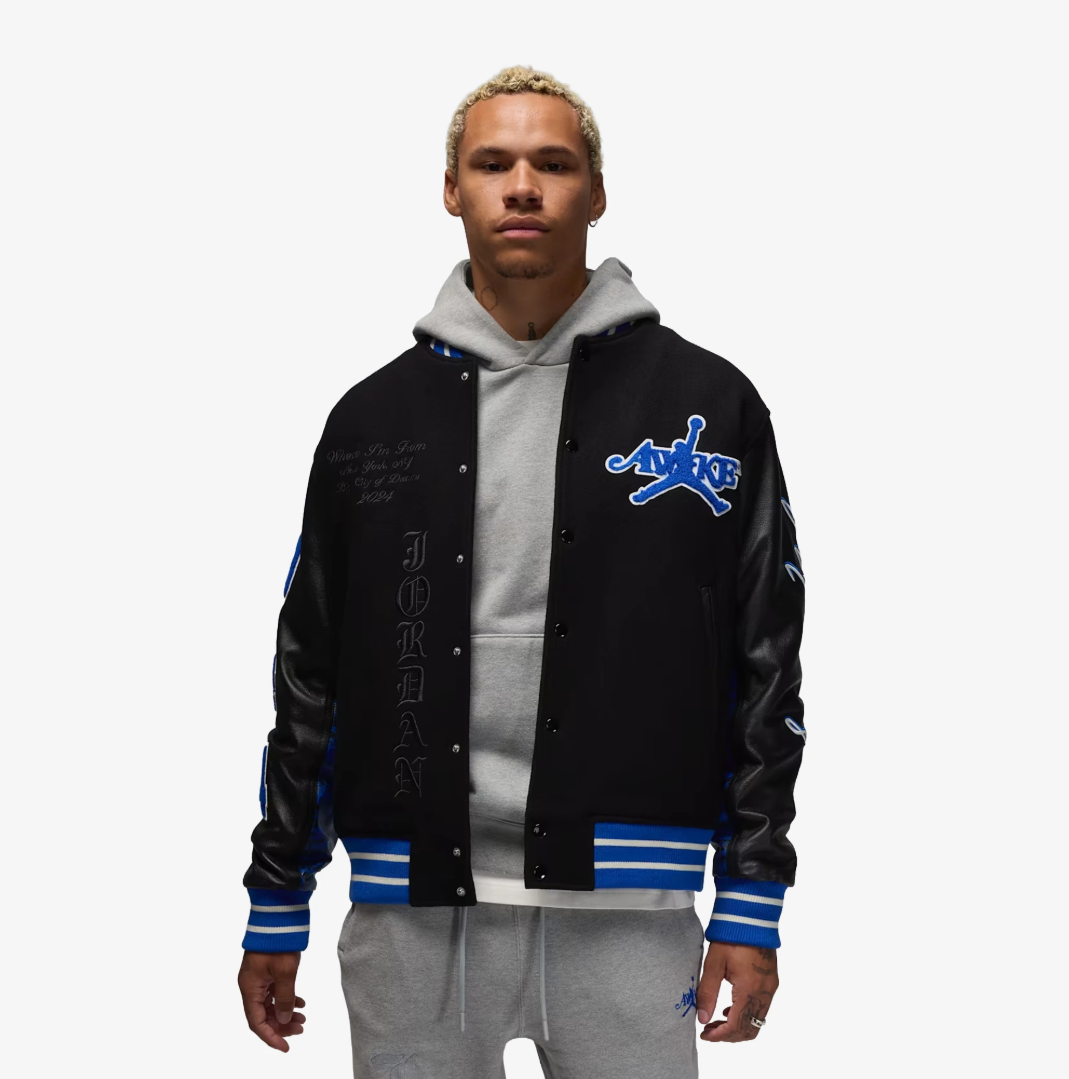 Jordan x Awake NY Varsity Jacket 'Black'