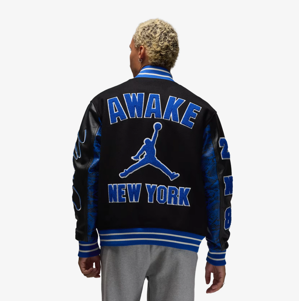 Jordan x Awake NY Varsity Jacket 'Black'